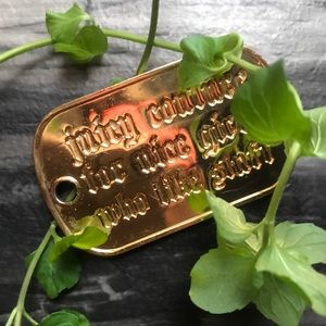 Juicy Couture Engraved Dog Tag & Whistle